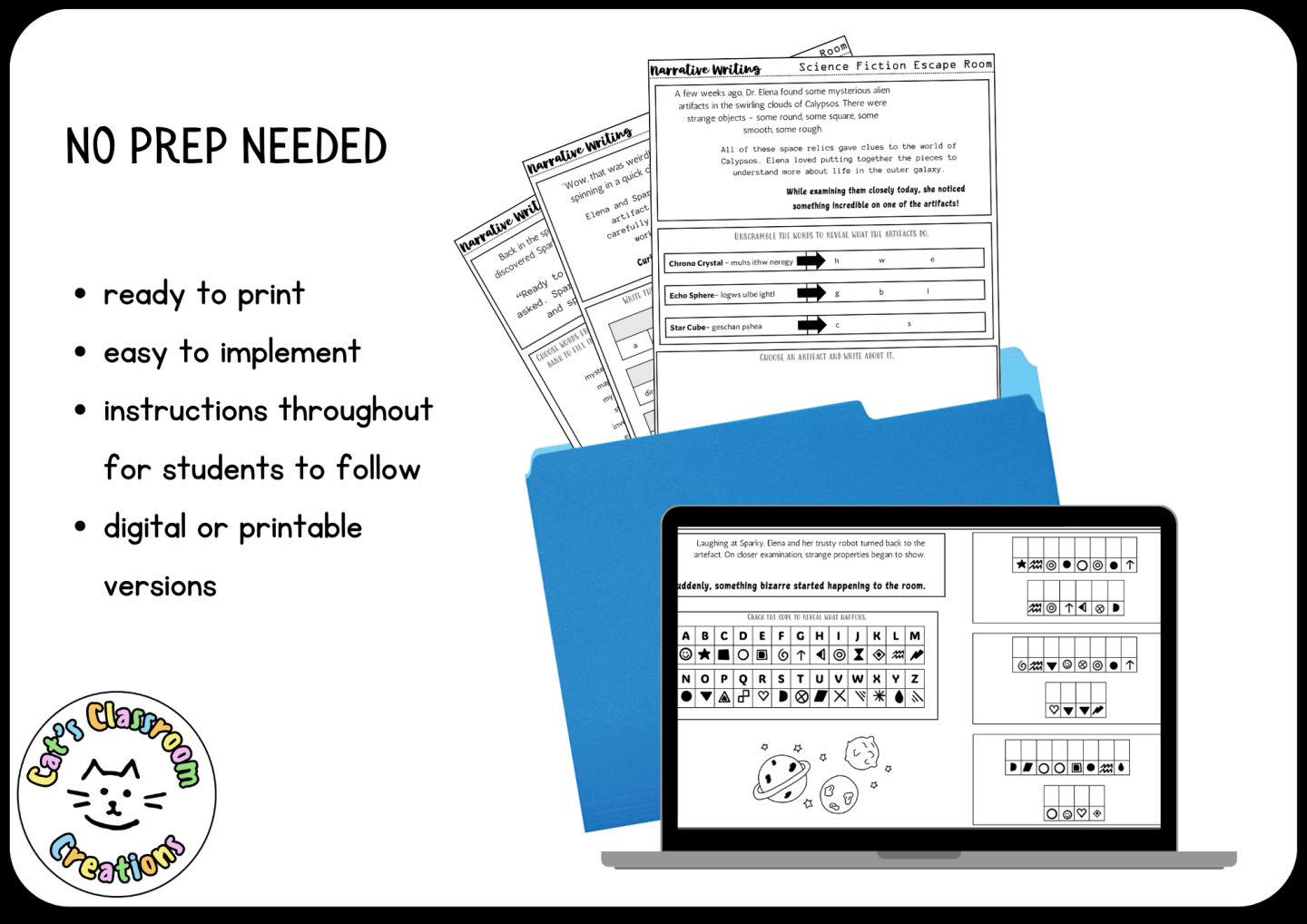 Narrative Writing Escape Room – Cat's Classroom