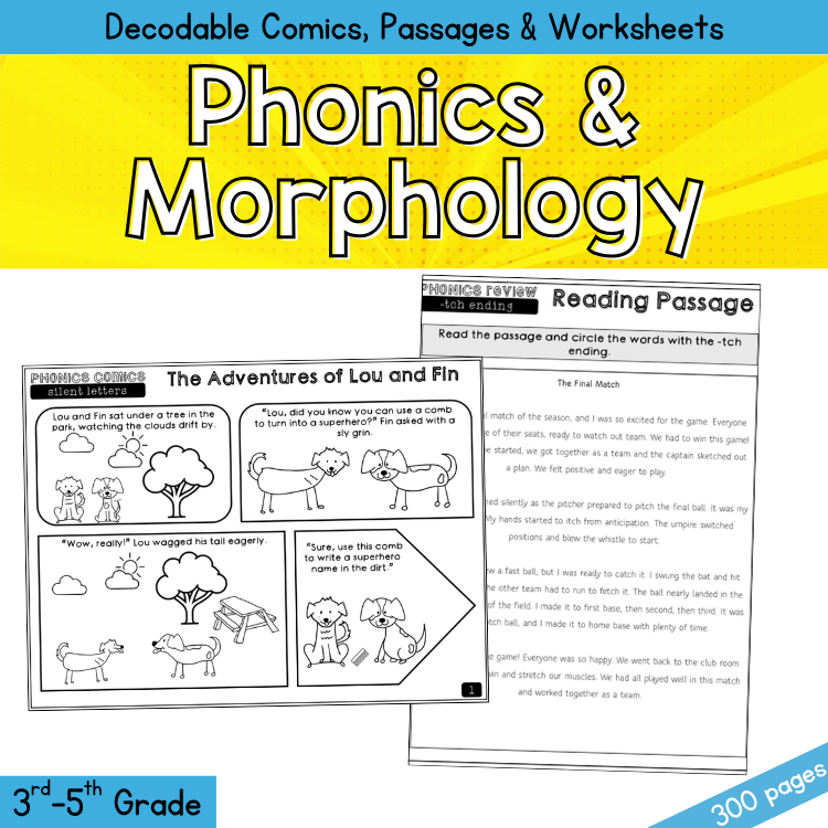 Evidence-Based Phonics Comics & Worksheets to Empower Older Students